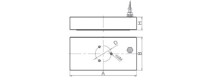 電動(dòng)薄板永磁起重器結(jié)構(gòu)尺寸圖 電動(dòng)薄板永磁起重器結(jié)構(gòu)尺寸圖