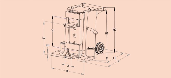 JH-G plus Ex液壓起道機結(jié)構(gòu)尺寸圖