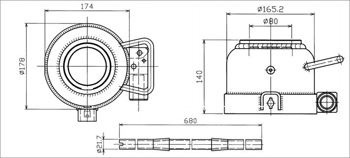 MASADA迷你型千斤頂結(jié)構(gòu)尺寸圖片 MASADA迷你型千斤頂結(jié)構(gòu)尺寸圖片