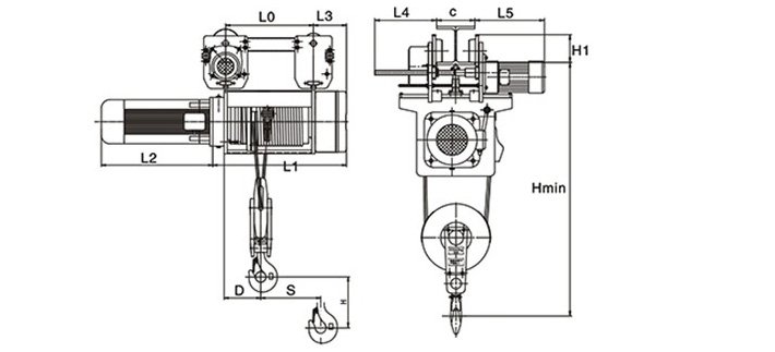 運(yùn)行式鋼絲繩電動(dòng)葫蘆結(jié)構(gòu)尺寸圖片 運(yùn)行式鋼絲繩電動(dòng)葫蘆結(jié)構(gòu)尺寸圖片