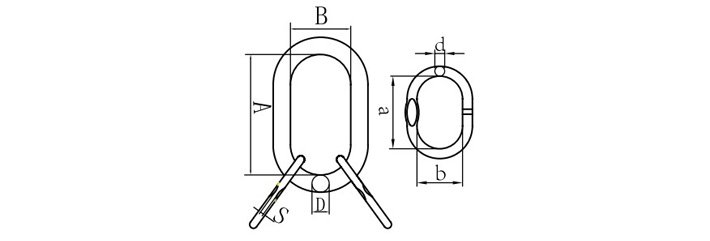 G80 SLR032歐標(biāo)子母環(huán)結(jié)構(gòu)尺寸圖 G80 SLR032歐標(biāo)子母環(huán)結(jié)構(gòu)尺寸圖