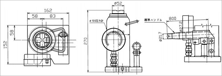 MH-20P帶表式液壓千斤頂尺寸圖片 MH-20P帶表式液壓千斤頂尺寸圖片