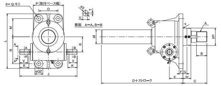 PR型標(biāo)準(zhǔn)渦輪千斤頂結(jié)構(gòu)尺寸圖 PR型標(biāo)準(zhǔn)渦輪千斤頂結(jié)構(gòu)尺寸圖