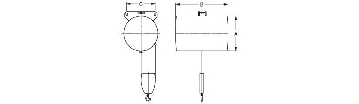DONGSUNG雙繩氣動(dòng)平衡器結(jié)構(gòu)尺寸圖