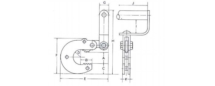 鷹牌HHC型手提式夾鉗結(jié)構(gòu)尺寸圖片 鷹牌HHC型手提式夾鉗結(jié)構(gòu)尺寸圖片
