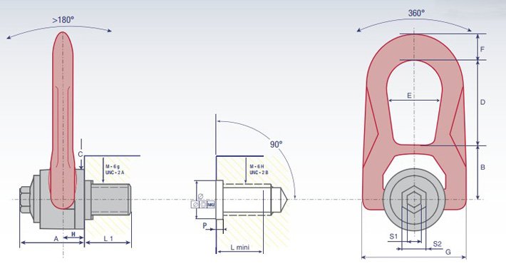 盧森堡DSR+C型旋轉(zhuǎn)吊環(huán)結(jié)構(gòu)尺寸圖片 盧森堡DSR+C型旋轉(zhuǎn)吊環(huán)結(jié)構(gòu)尺寸圖片