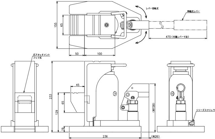 GW-60多段爪式千斤頂結(jié)構(gòu)尺寸圖片 GW-60多段爪式千斤頂結(jié)構(gòu)尺寸圖片