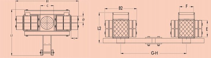 18噸JUNG組合式搬運(yùn)小坦克結(jié)構(gòu)尺寸圖片
