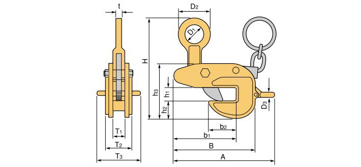 世霸HLC-U型橫吊夾具結(jié)構(gòu)尺寸圖片 世霸HLC-U型橫吊夾具結(jié)構(gòu)尺寸圖片