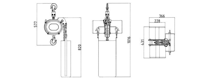 DUKE CH-1000舞臺環(huán)鏈電動葫蘆結(jié)構(gòu)尺寸圖片 DUKE CH-1000舞臺環(huán)鏈電動葫蘆結(jié)構(gòu)尺寸圖片