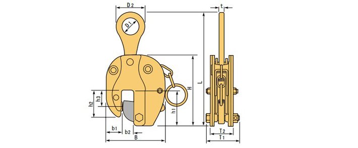 世霸SVC-H型豎吊鋼板鉗結(jié)構(gòu)尺寸圖片 世霸SVC-H型豎吊鋼板鉗結(jié)構(gòu)尺寸圖片