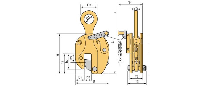 世霸SVC-L型豎吊鋼板鉗結(jié)構(gòu)尺寸圖片 世霸SVC-L型豎吊鋼板鉗結(jié)構(gòu)尺寸圖片
