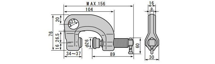 SSCC型螺旋式鋼板鉗結(jié)構(gòu)尺寸圖片 SSCC型螺旋式鋼板鉗結(jié)構(gòu)尺寸圖片