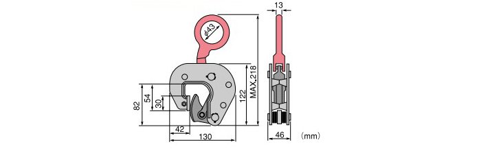 SUPER世霸DLC型油桶吊具結構尺寸圖片 SUPER世霸DLC型油桶吊具結構尺寸圖片