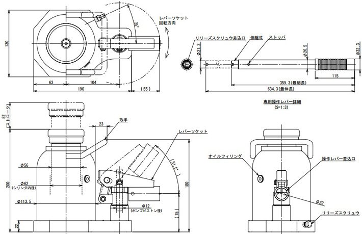ED-200T低型液壓千斤頂結構尺寸圖片 ED-200T低型液壓千斤頂結構尺寸圖片