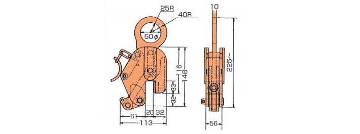 鷹牌DL型鐵桶起吊專用夾鉗 鷹牌DL型鐵桶起吊專用夾鉗