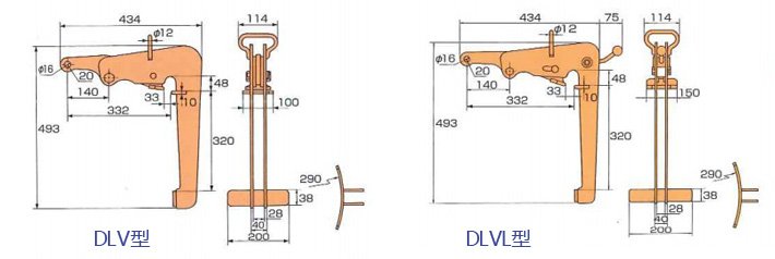 鷹牌DLV?DLVL型圓鐵桶用夾鉗結(jié)構(gòu)尺寸圖片 鷹牌DLV?DLVL型圓鐵桶用夾鉗結(jié)構(gòu)尺寸圖片