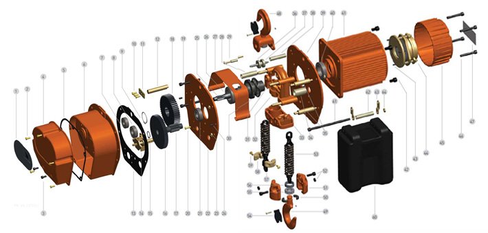 DE型進(jìn)口環(huán)鏈電動(dòng)葫蘆結(jié)構(gòu)解剖圖 DE型進(jìn)口環(huán)鏈電動(dòng)葫蘆結(jié)構(gòu)解剖圖