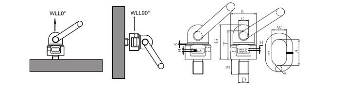 80級萬向吊環(huán)結構尺寸圖片 80級萬向吊環(huán)結構尺寸圖片