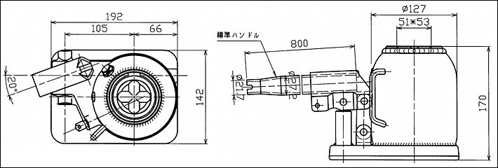 HFD-15型MASADA二段式液壓千斤頂尺寸圖 HFD-15型MASADA二段式液壓千斤頂尺寸圖
