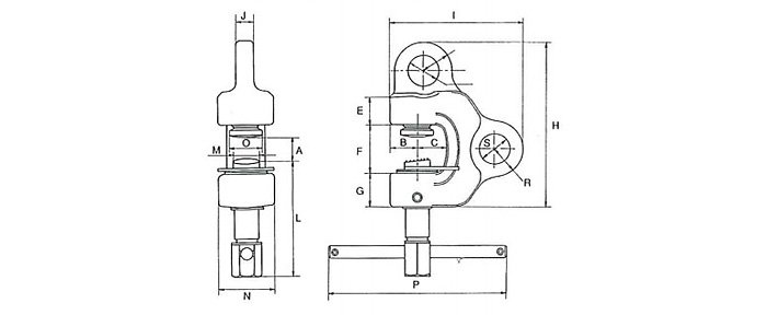 鷹牌SBT螺旋式鋼板鉗結(jié)構(gòu)尺寸圖片