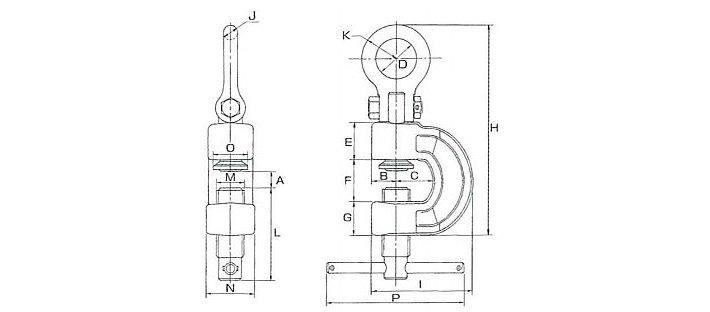 SRN型鷹牌螺旋式無傷鋼板鉗結(jié)構(gòu)尺寸圖片 SRN型鷹牌螺旋式無傷鋼板鉗結(jié)構(gòu)尺寸圖片