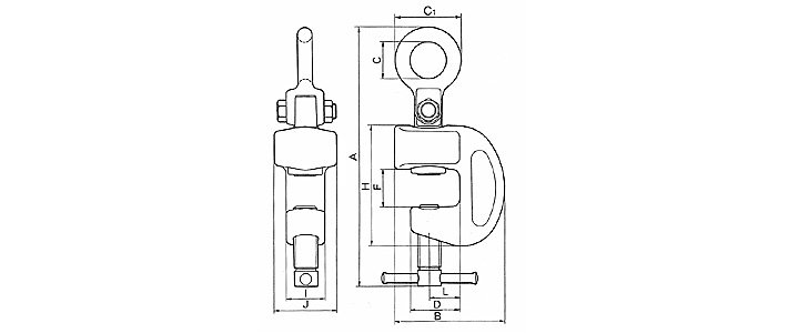 三木HP-Y型螺旋式鋼板鉗結(jié)構(gòu)尺寸圖片 三木HP-Y型螺旋式鋼板鉗結(jié)構(gòu)尺寸圖片
