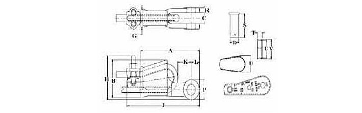 US-422T多用途楔形接頭結(jié)構(gòu)尺寸圖片 US-422T多用途楔形接頭結(jié)構(gòu)尺寸圖片