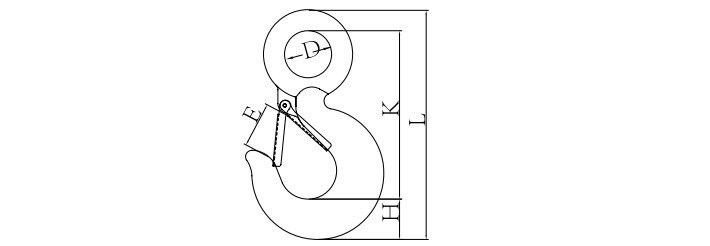 80級眼型自鎖吊鉤結構尺寸圖片 80級眼型自鎖吊鉤結構尺寸圖片