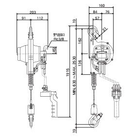 EHW-R遠藤氣動葫蘆技術參數(shù) EHW-R遠藤氣動葫蘆技術參數(shù)