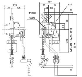 AT型遠(yuǎn)藤氣動(dòng)葫蘆技術(shù)參數(shù) AT型遠(yuǎn)藤氣動(dòng)葫蘆技術(shù)參數(shù)
