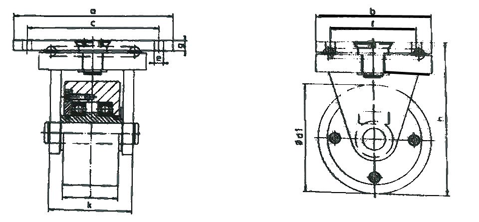 SD-S, SD-K型Borkey旋轉(zhuǎn)腳輪尺寸圖 SD-S, SD-K型Borkey旋轉(zhuǎn)腳輪尺寸圖