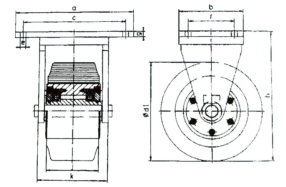 SF-G型Borkey固定腳輪技術(shù)參數(shù) SF-G型Borkey固定腳輪技術(shù)參數(shù)