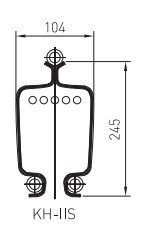 KHC母線型軌道尺寸圖 KHC母線型軌道尺寸圖