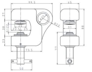 鷹牌SC安全帶夾鉗尺寸圖 鷹牌SC安全帶夾鉗尺寸圖