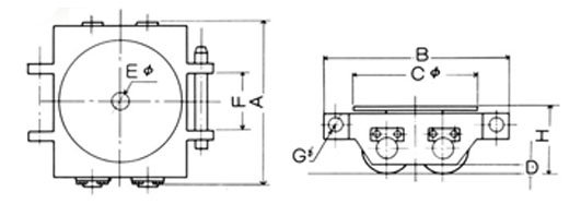 DSW直行搬運(yùn)小坦克尺寸圖 DSW直行搬運(yùn)小坦克尺寸圖