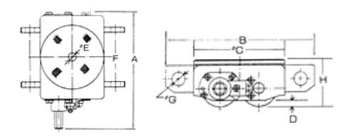 DUW-RK型搬運(yùn)小坦克尺寸圖 DUW-RK型搬運(yùn)小坦克尺寸圖