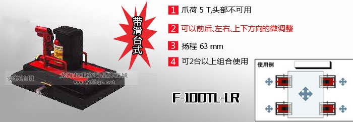 F-100TL-LR滑動(dòng)臺(tái)爪式千斤頂圖片 F-100TL-LR滑動(dòng)臺(tái)爪式千斤頂圖片
