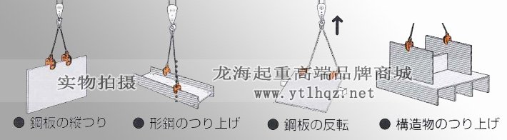 鷹牌NEC型縱向起吊用無(wú)傷夾鉗使用示意圖 鷹牌NEC型縱向起吊用無(wú)傷夾鉗使用示意圖