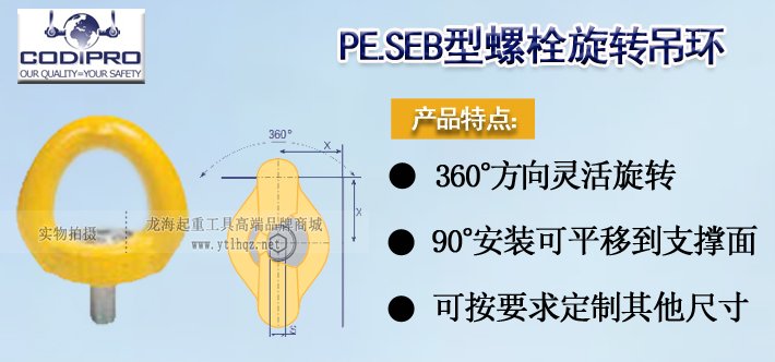 PE.SEB型盧森堡螺栓旋轉吊環(huán)實物圖 PE.SEB型盧森堡螺栓旋轉吊環(huán)實物圖