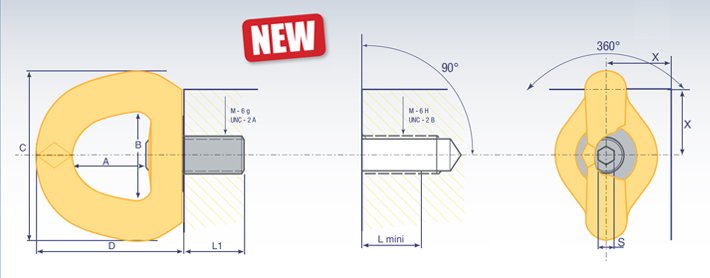 PE.SEB型盧森堡螺栓旋轉吊環(huán)參數 PE.SEB型盧森堡螺栓旋轉吊環(huán)參數