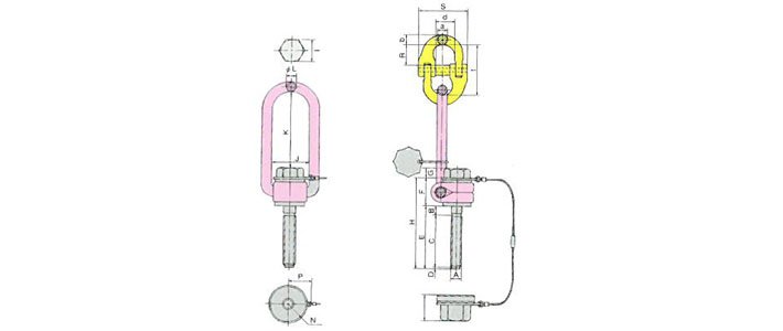 VLGR型鷹牌孔吊用夾具參數圖 VLGR型鷹牌孔吊用夾具參數圖
