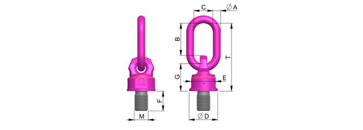 VWBG型萬(wàn)向旋轉(zhuǎn)吊環(huán)參數(shù)圖 VWBG型萬(wàn)向旋轉(zhuǎn)吊環(huán)參數(shù)圖