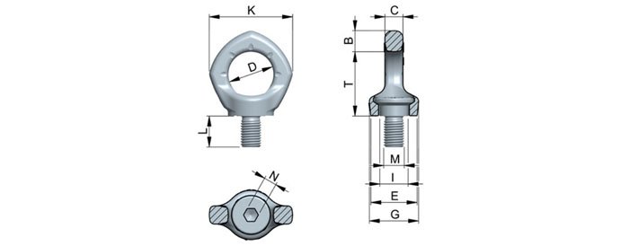 INOX-STAR不銹鋼旋轉(zhuǎn)吊環(huán)尺寸圖 INOX-STAR不銹鋼旋轉(zhuǎn)吊環(huán)尺寸圖
