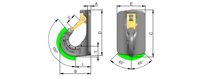 VABH-W型路德RUD吊具尺寸圖 VABH-W型路德RUD吊具尺寸圖