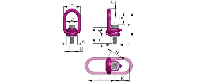 ICE-LBG-SR型路德旋轉(zhuǎn)吊點(diǎn)尺寸圖 ICE-LBG-SR型路德旋轉(zhuǎn)吊點(diǎn)尺寸圖