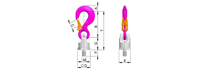 PP-S型路德萬(wàn)向旋轉(zhuǎn)吊環(huán)尺寸圖 PP-S型路德萬(wàn)向旋轉(zhuǎn)吊環(huán)尺寸圖