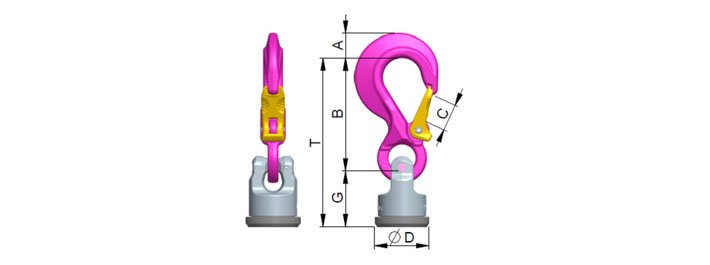 WPP-S焊接型旋轉(zhuǎn)吊環(huán)尺寸圖 WPP-S焊接型旋轉(zhuǎn)吊環(huán)尺寸圖