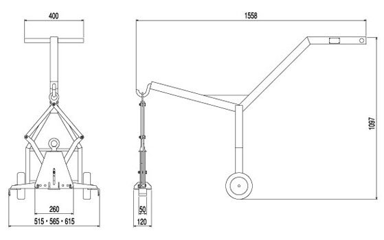 CU-X-T型三木混凝土夾具尺寸圖 CU-X-T型三木混凝土夾具尺寸圖