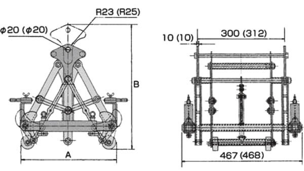EUIV型鷹牌混凝土制品夾具尺寸圖 EUIV型鷹牌混凝土制品夾具尺寸圖